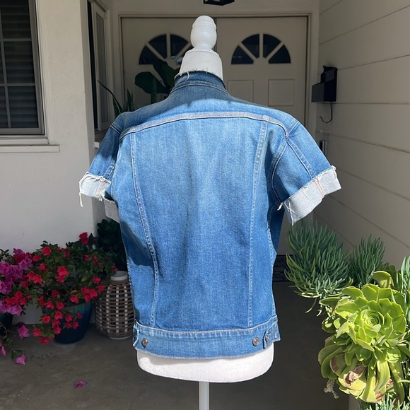 7 For All Mankind Short Sleeves Denim Jacket NWOT - Picture 6 of 13